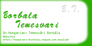 borbala temesvari business card